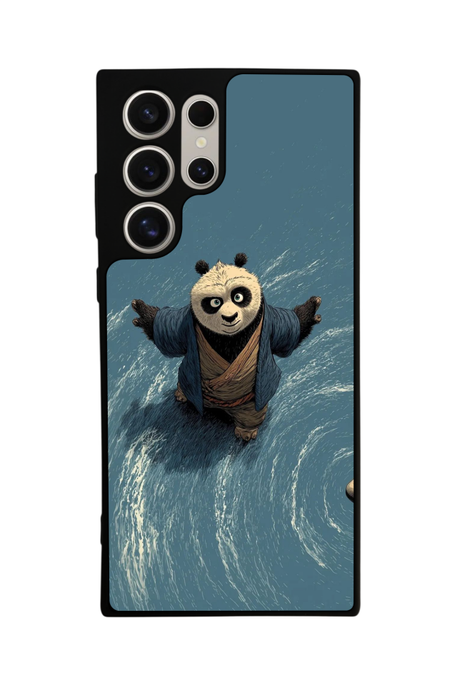 Samsung Galaxy S22 Ultra Uyumlu Kung Fu Panda Tasarımlı Glossy Premium Kılıf