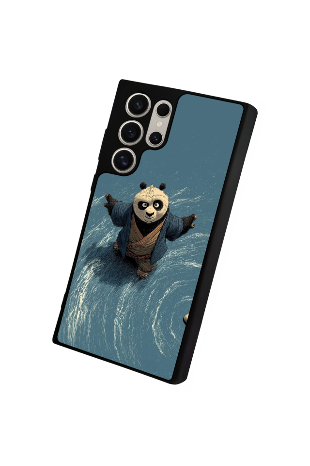 Samsung Galaxy S22 Ultra Uyumlu Kung Fu Panda Tasarımlı Glossy Premium Kılıf