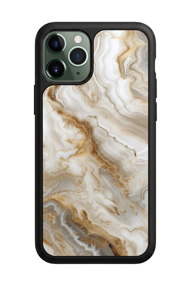 iPhone 11 Pro Max Uyumlu Mermer Marble Tasarımlı Glossy Premium Kılıf