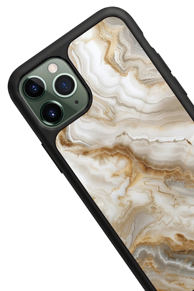 iPhone 11 Pro Max Uyumlu Mermer Marble Tasarımlı Glossy Premium Kılıf