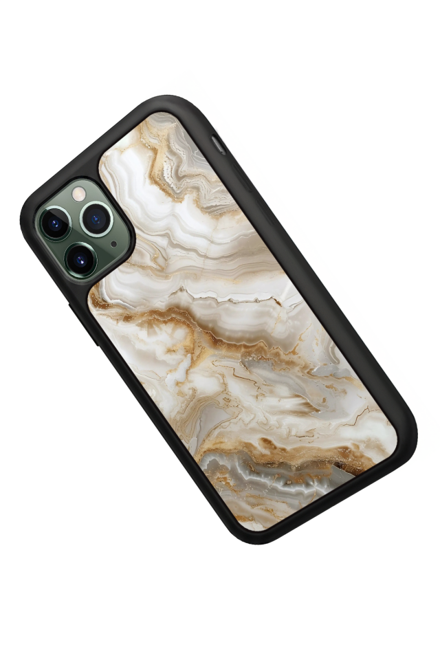 iPhone 11 Pro Max Uyumlu Mermer Marble Tasarımlı Glossy Premium Kılıf