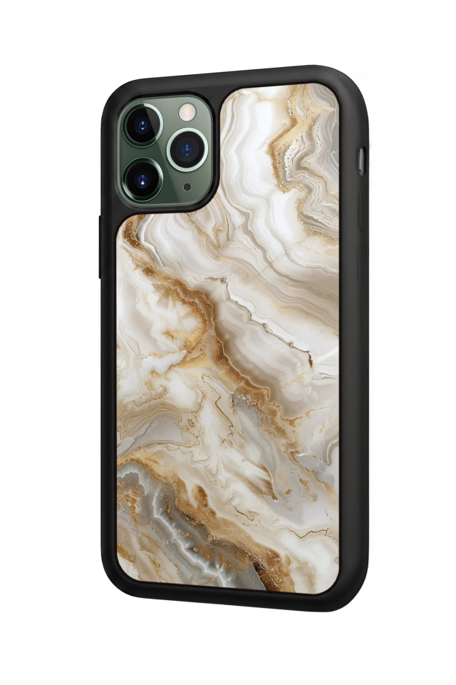 iPhone 11 Pro Max Uyumlu Mermer Marble Tasarımlı Glossy Premium Kılıf
