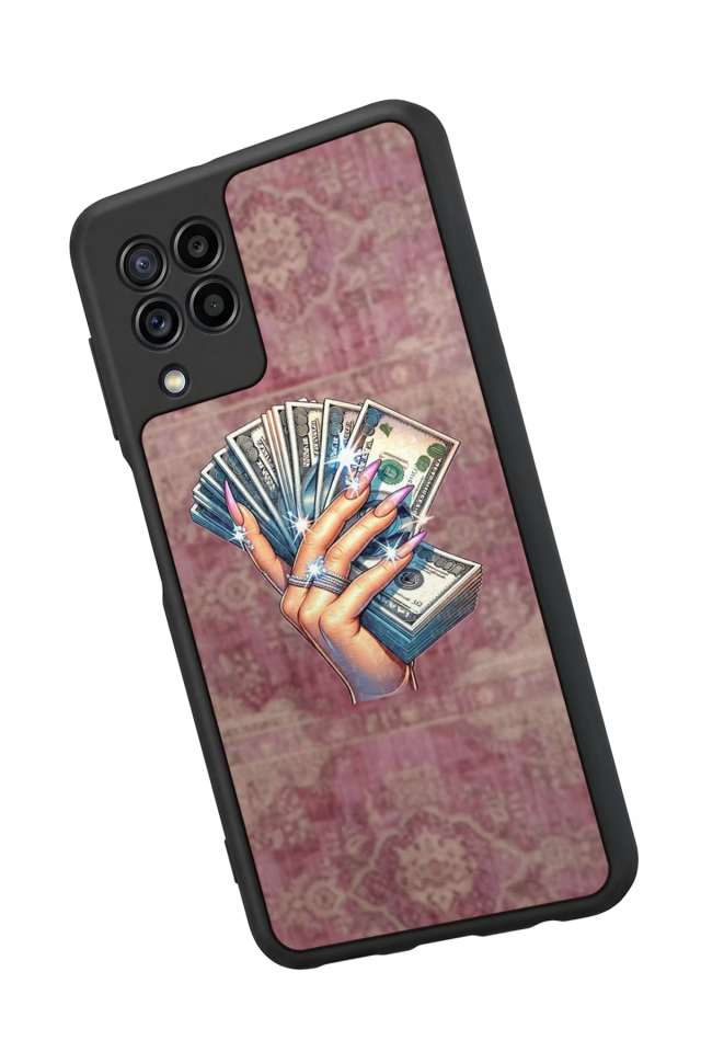 Samsung Galaxy M22 Uyumlu Money Para Tasarımlı Glossy Premium Kılıf