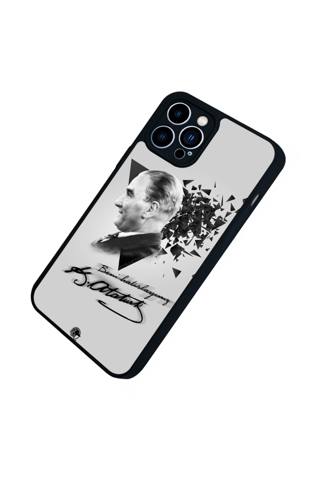 iPhone 13 Pro Max Uyumlu Mustafa Kemal Ataturk Tasarımlı Glossy Premium Kılıf