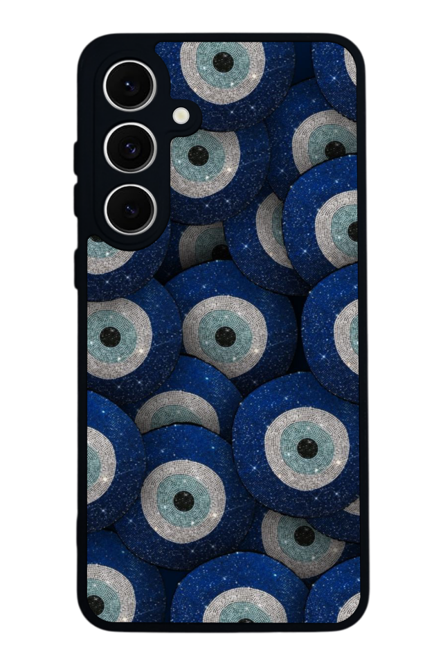 Samsung Galaxy S24 FE Uyumlu Nazar Tasarımlı Glossy Premium Kılıf