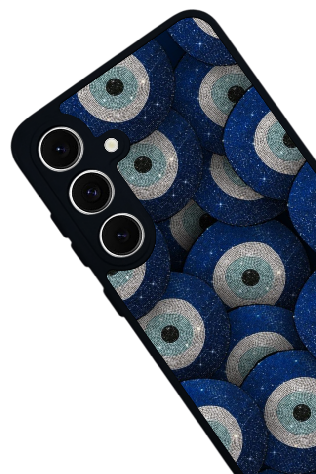 Samsung Galaxy S24 FE Uyumlu Nazar Tasarımlı Glossy Premium Kılıf