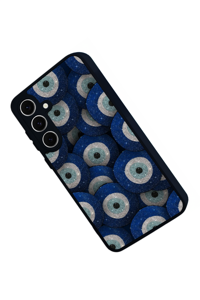 Samsung Galaxy S24 FE Uyumlu Nazar Tasarımlı Glossy Premium Kılıf