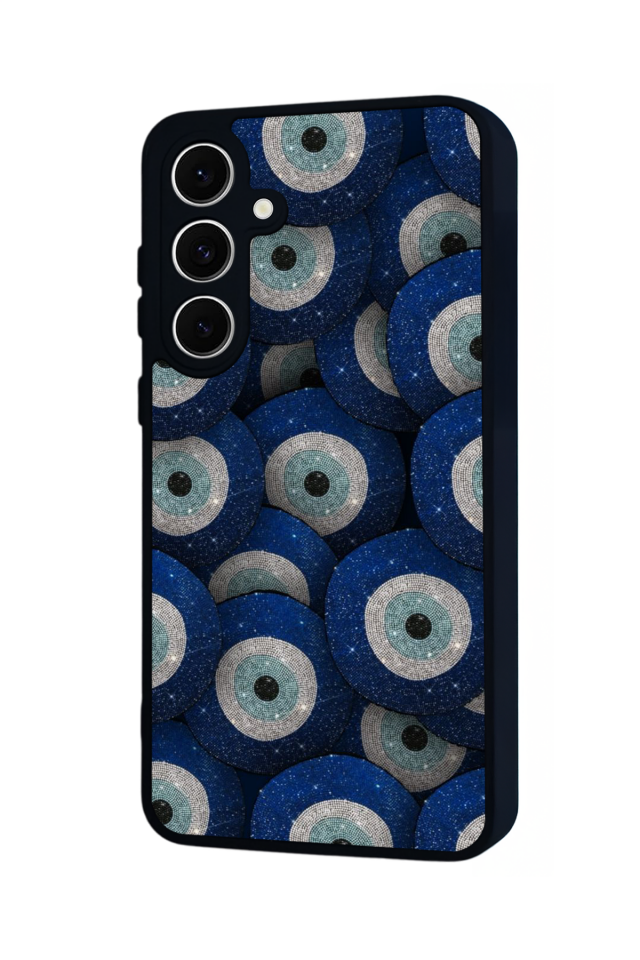 Samsung Galaxy S24 FE Uyumlu Nazar Tasarımlı Glossy Premium Kılıf