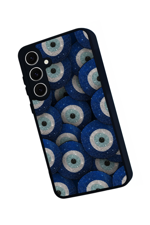 Samsung Galaxy S24 FE Uyumlu Nazar Tasarımlı Glossy Premium Kılıf