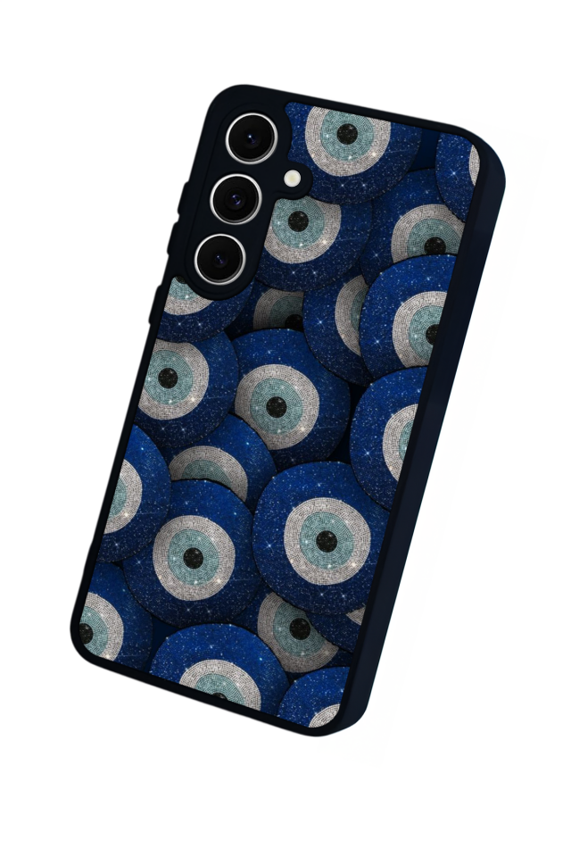 Samsung Galaxy S24 FE Uyumlu Nazar Tasarımlı Glossy Premium Kılıf