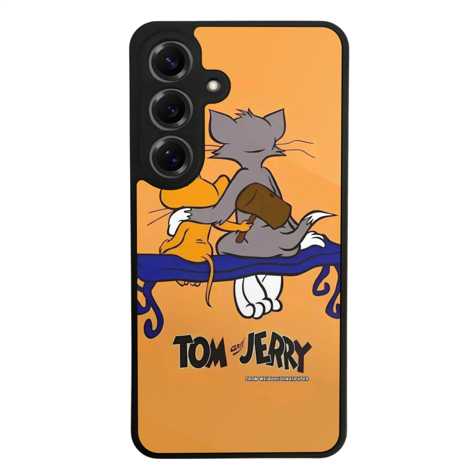 Samsung Galaxy S25 Uyumlu Tom And Jerry Tasarımlı Glossy Premium Kılıf