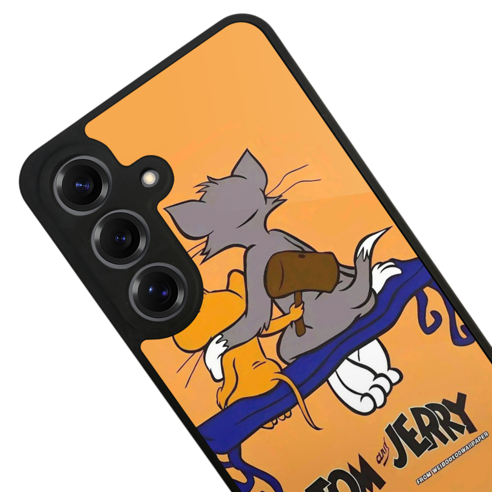 Samsung Galaxy S25 Uyumlu Tom And Jerry Tasarımlı Glossy Premium Kılıf