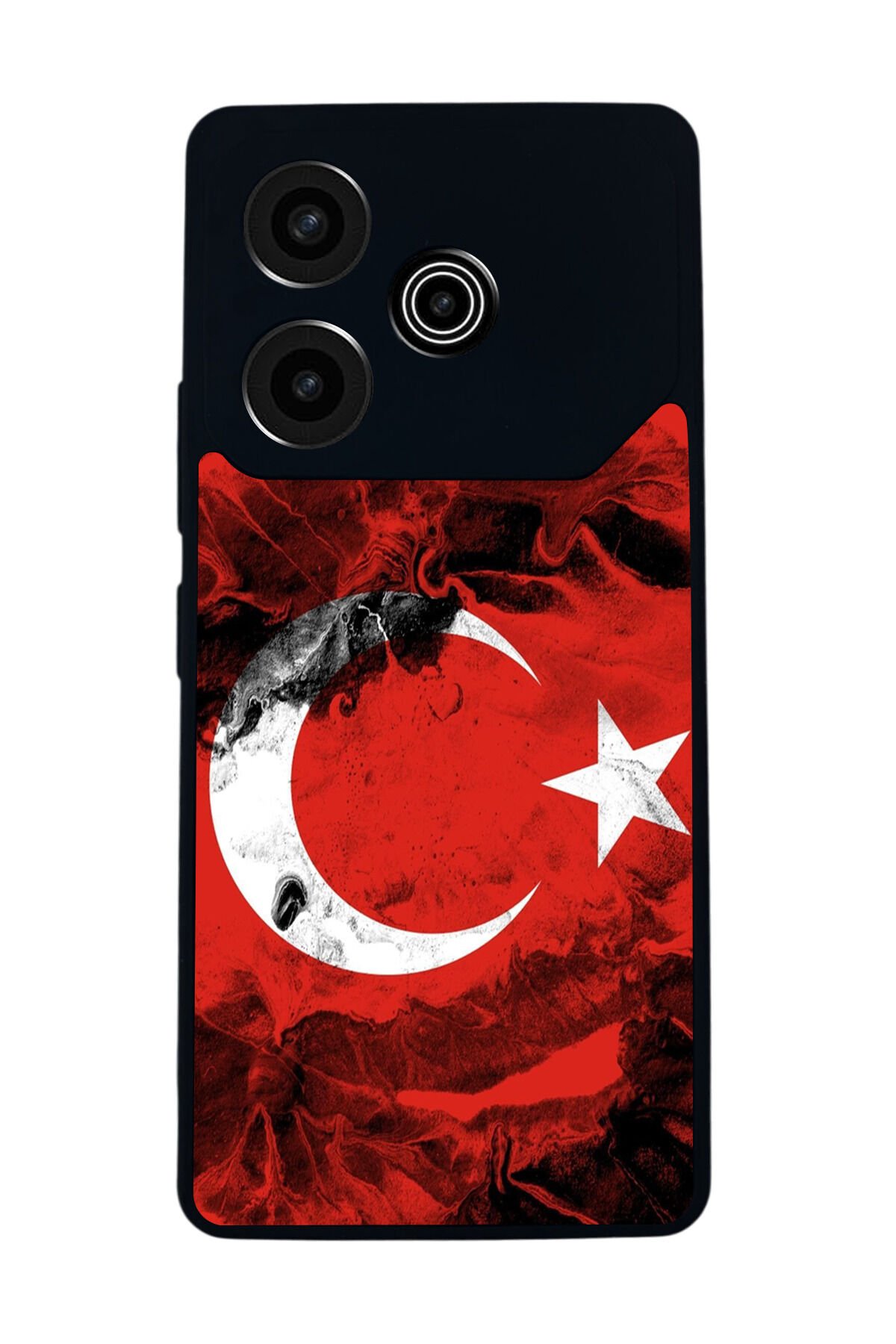 Tecno Pova 6 Uyumlu Türk Bayragi Tasarımlı Glossy Premium Kılıf