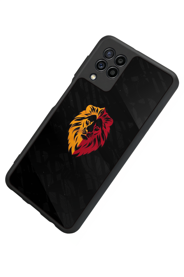 Samsung Galaxy M32 Uyumlu Aslan Tasarımlı Glossy Premium Kılıf