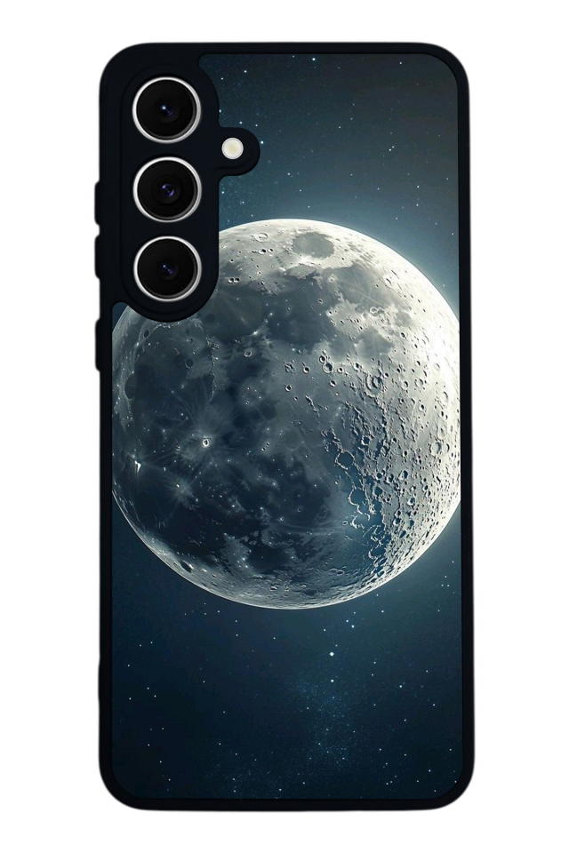 Samsung Galaxy A16 Uyumlu Ay Tasarımlı Glossy Premium Kılıf