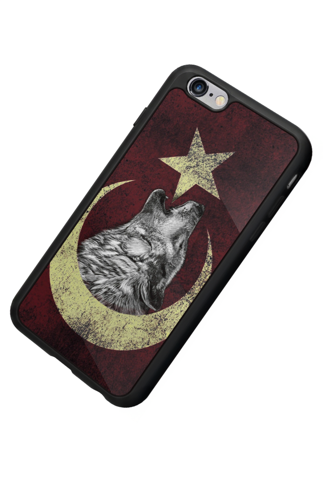 iPhone 6s Plus Uyumlu Bozkurt Tasarımlı Glossy Premium Kılıf