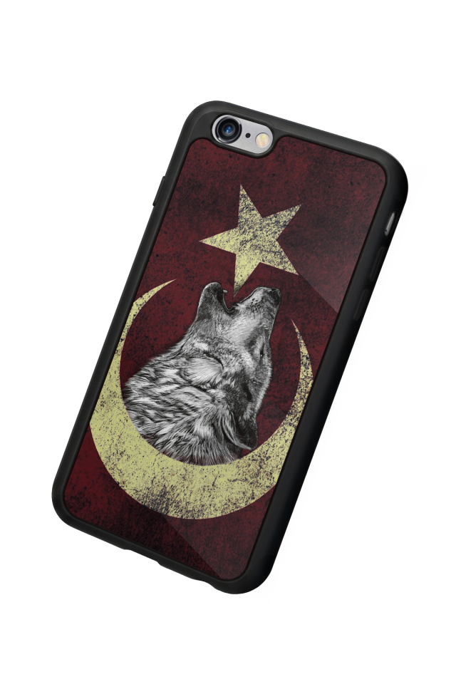 iPhone 6s Plus Uyumlu Bozkurt Tasarımlı Glossy Premium Kılıf