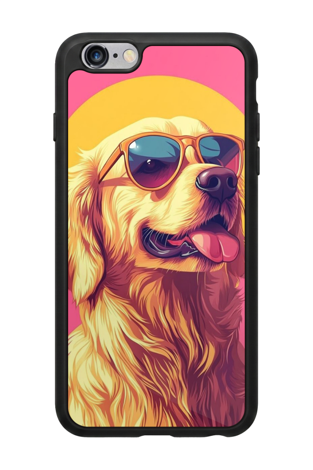 iPhone 6 Plus Uyumlu Golden Kopek Tasarımlı Glossy Premium Kılıf