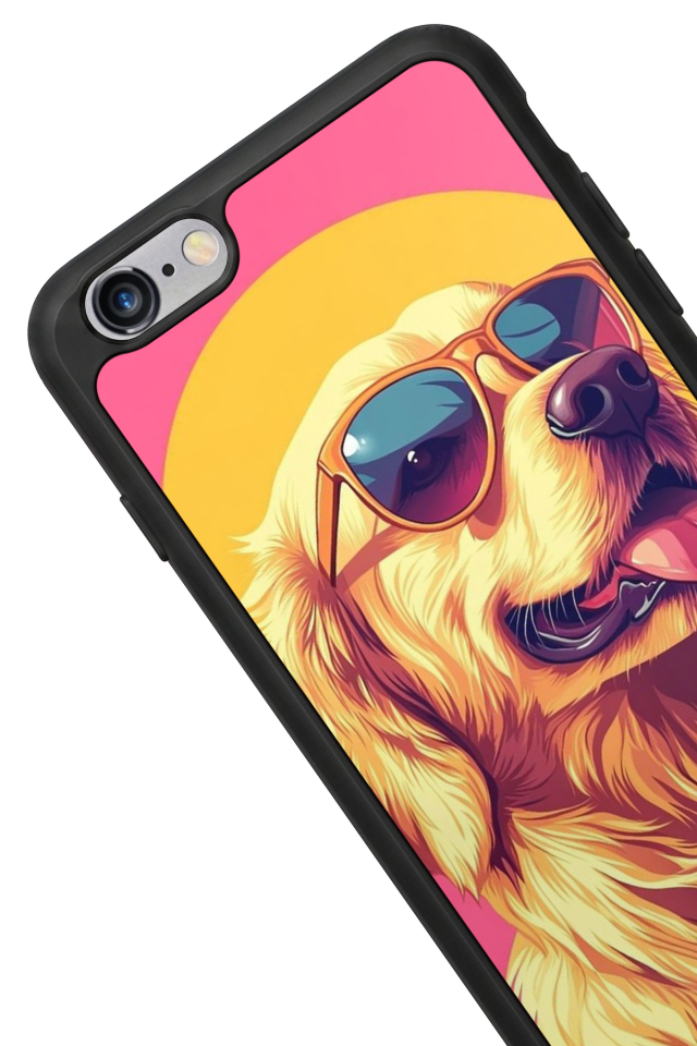 iPhone 6 Plus Uyumlu Golden Kopek Tasarımlı Glossy Premium Kılıf