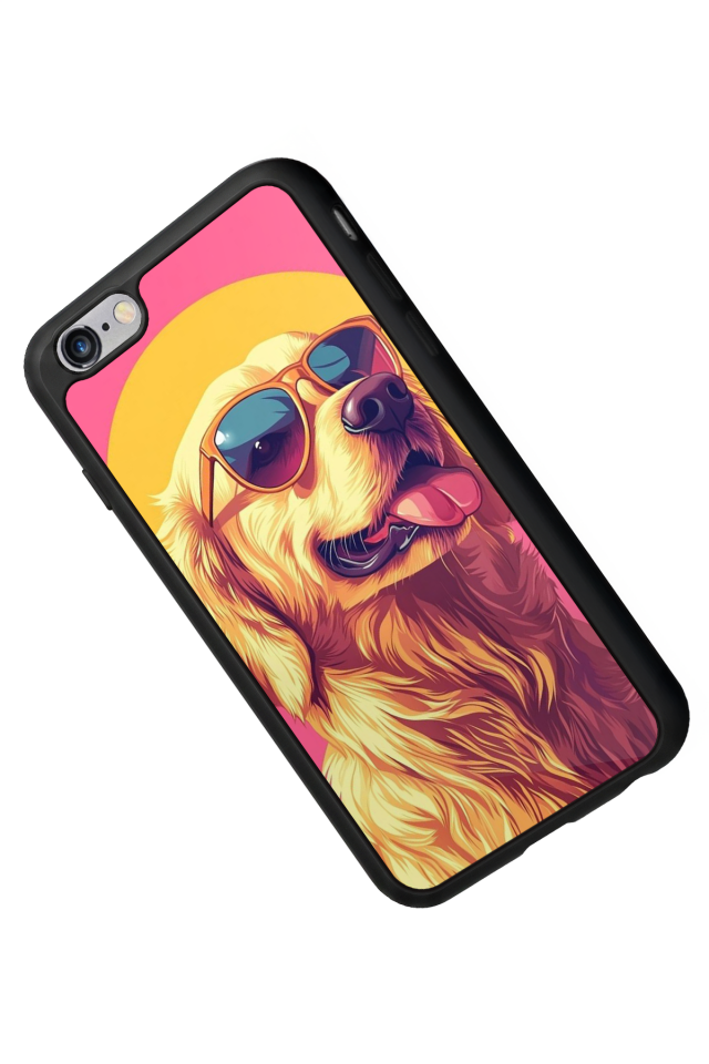 iPhone 6 Plus Uyumlu Golden Kopek Tasarımlı Glossy Premium Kılıf