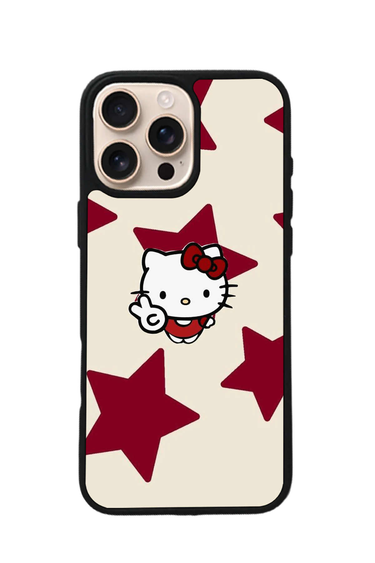 iPhone 15 Pro Max Uyumlu HelloKitty Tasarımlı Glossy Premium Kılıf