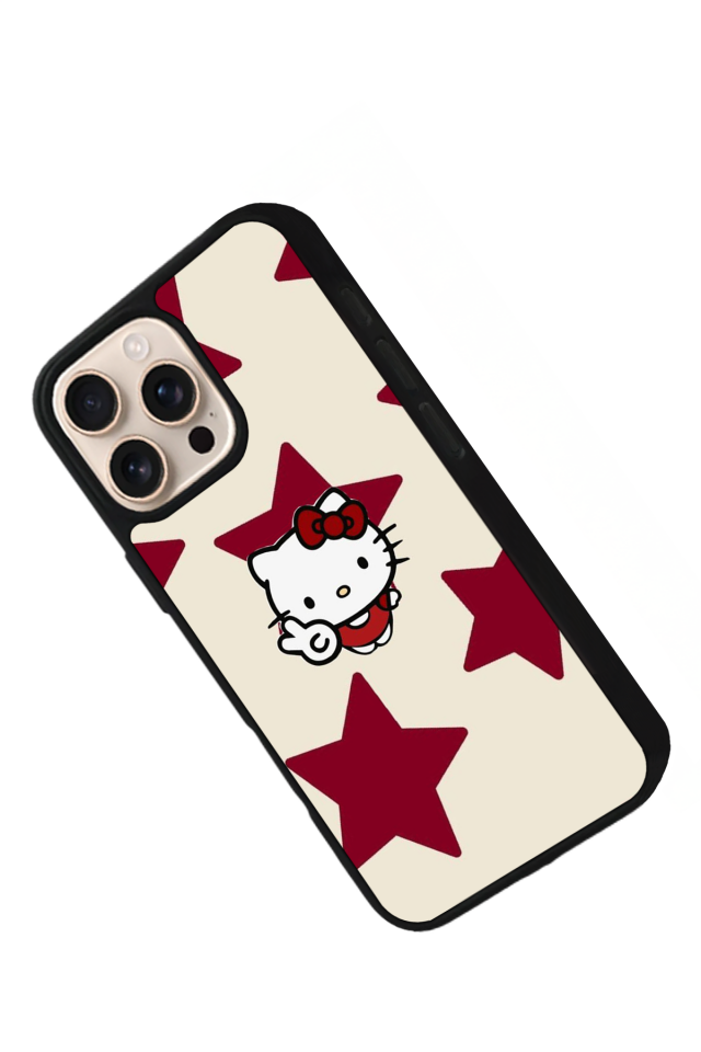 iPhone 15 Pro Max Uyumlu HelloKitty Tasarımlı Glossy Premium Kılıf