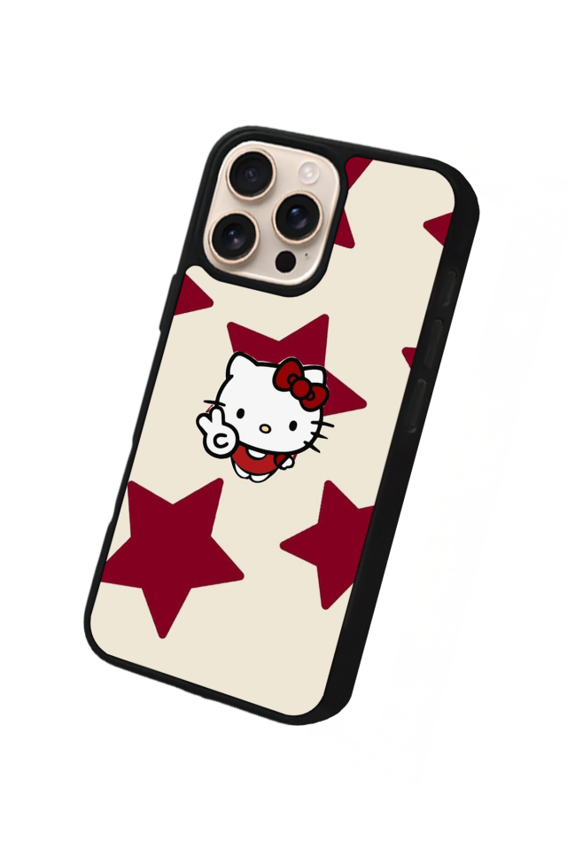iPhone 15 Pro Max Uyumlu HelloKitty Tasarımlı Glossy Premium Kılıf