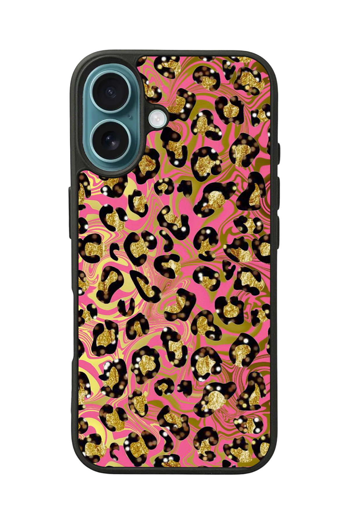 iPhone 16 Uyumlu Hologram Leopar Tasarımlı Glossy Premium Kılıf