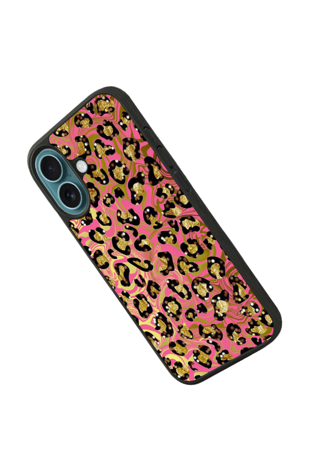 iPhone 16 Uyumlu Hologram Leopar Tasarımlı Glossy Premium Kılıf