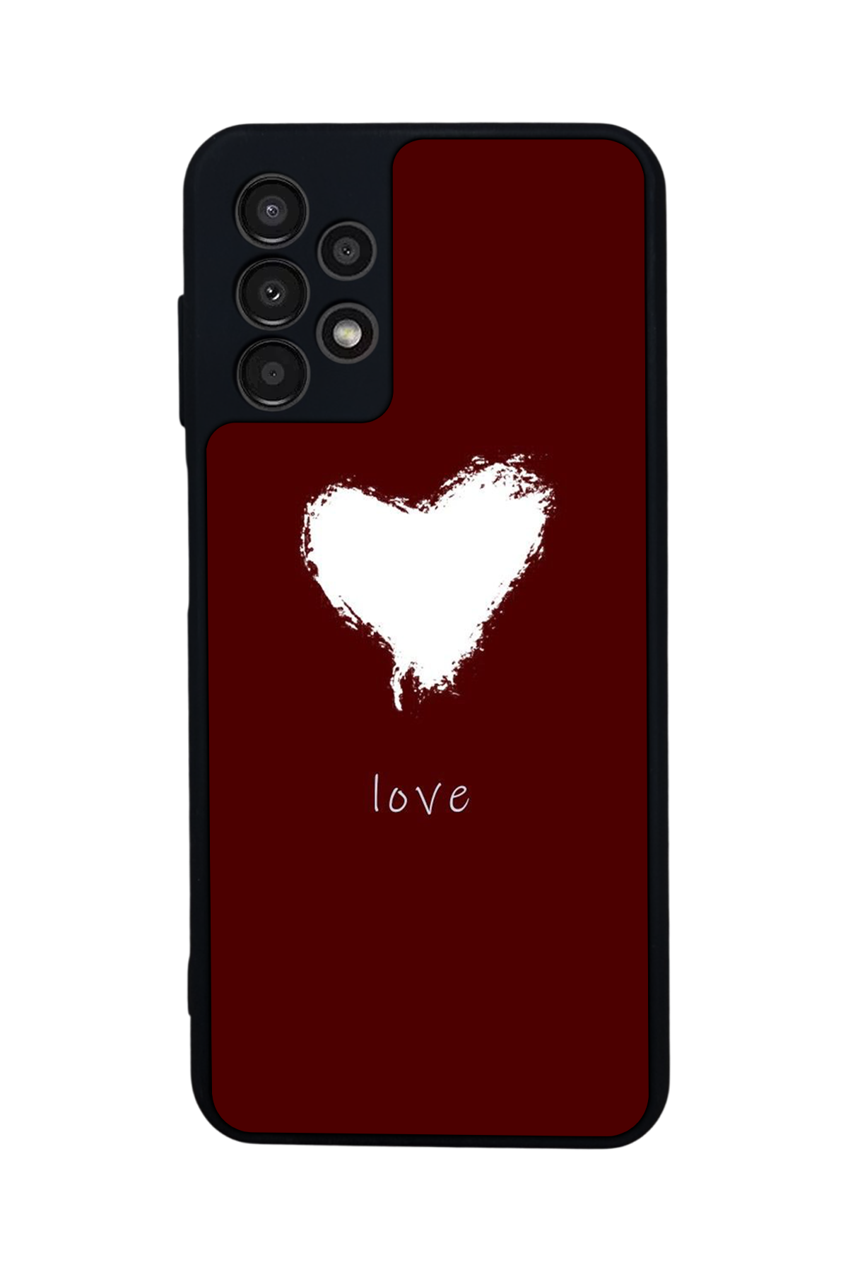 Samsung Galaxy A13 Uyumlu Kalp Love Tasarımlı Glossy Premium Kılıf