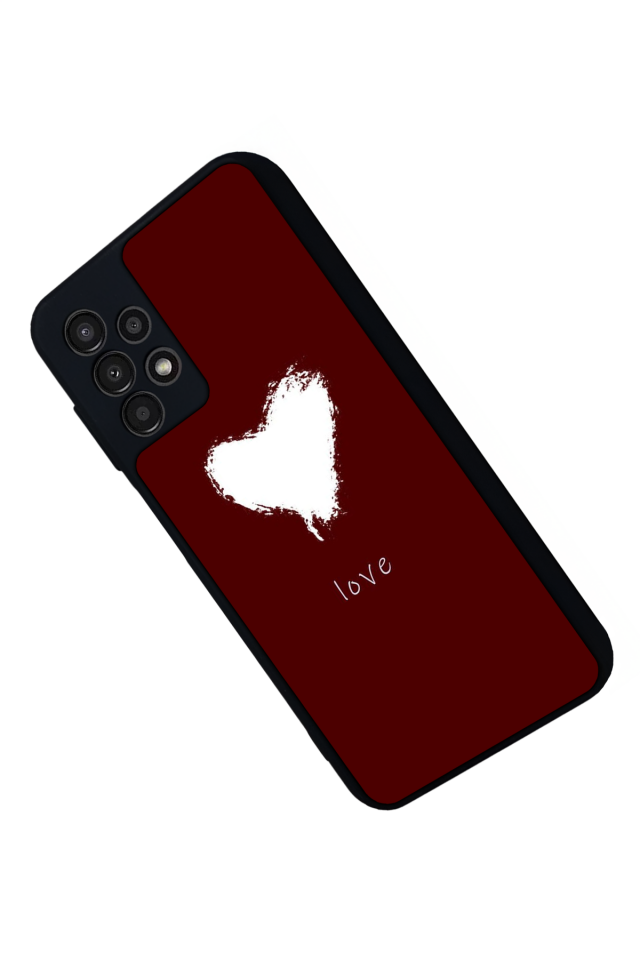 Samsung Galaxy A13 Uyumlu Kalp Love Tasarımlı Glossy Premium Kılıf