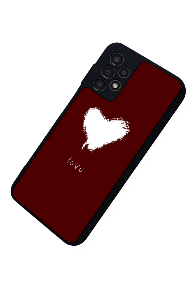 Samsung Galaxy A13 Uyumlu Kalp Love Tasarımlı Glossy Premium Kılıf