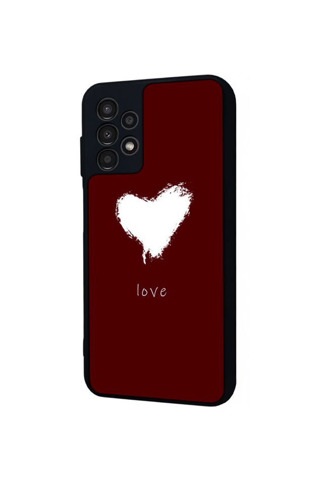 Samsung Galaxy A13 Uyumlu Kalp Love Tasarımlı Glossy Premium Kılıf