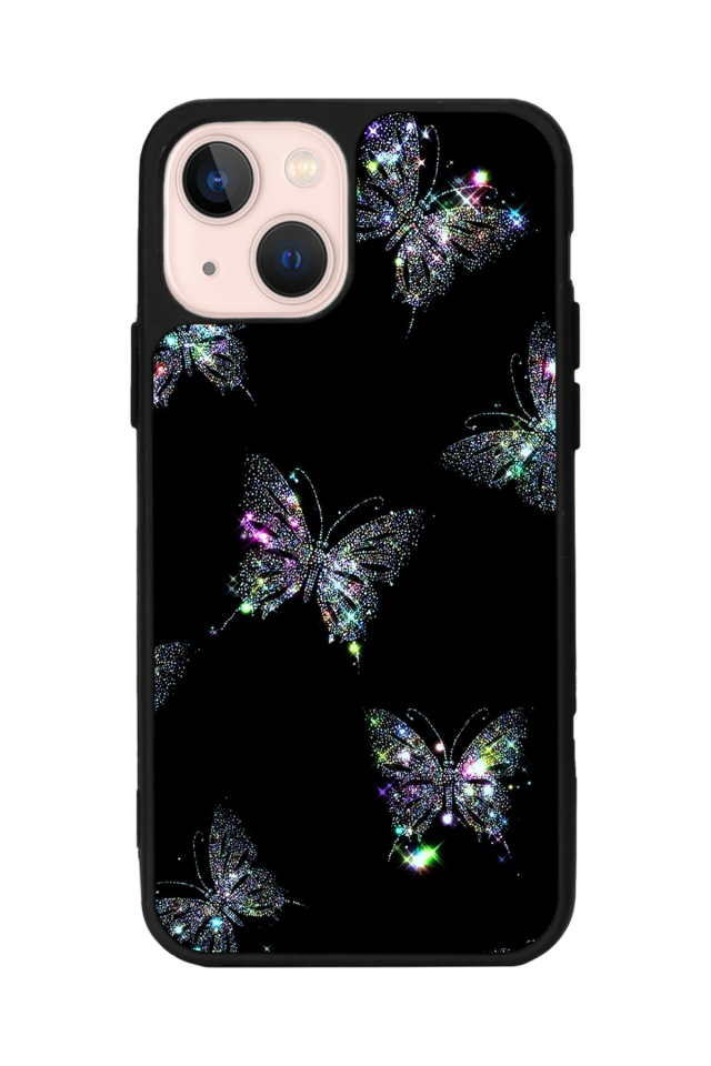 iPhone 15 Uyumlu Kelebek Tasarımlı Glossy Premium Kılıf