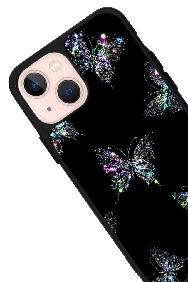 iPhone 15 Uyumlu Kelebek Tasarımlı Glossy Premium Kılıf