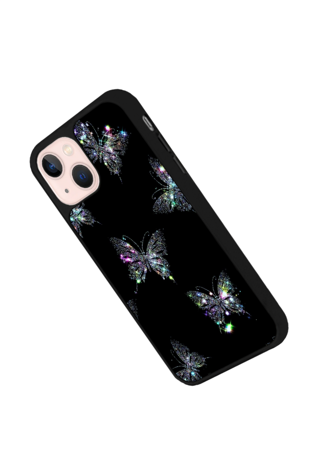 iPhone 15 Uyumlu Kelebek Tasarımlı Glossy Premium Kılıf
