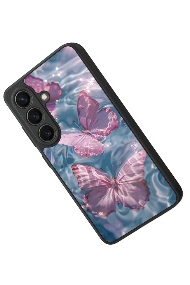 Samsung Galaxy S26 Uyumlu Kelebek Tasarımlı Glossy Premium Kılıf