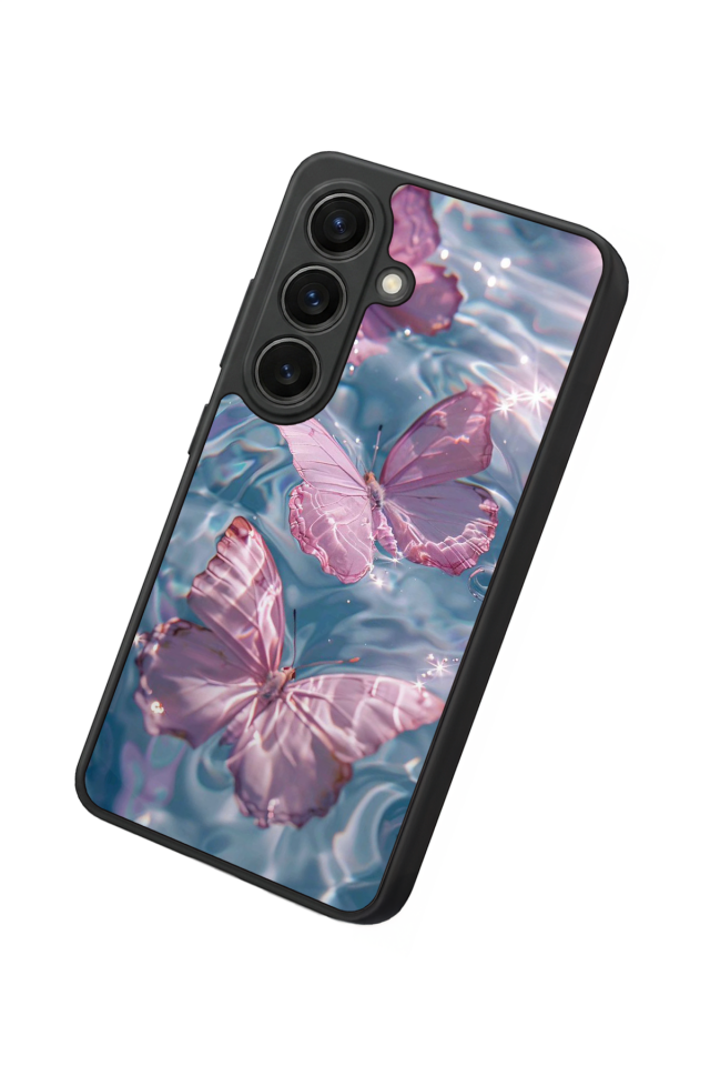 Samsung Galaxy S26 Uyumlu Kelebek Tasarımlı Glossy Premium Kılıf