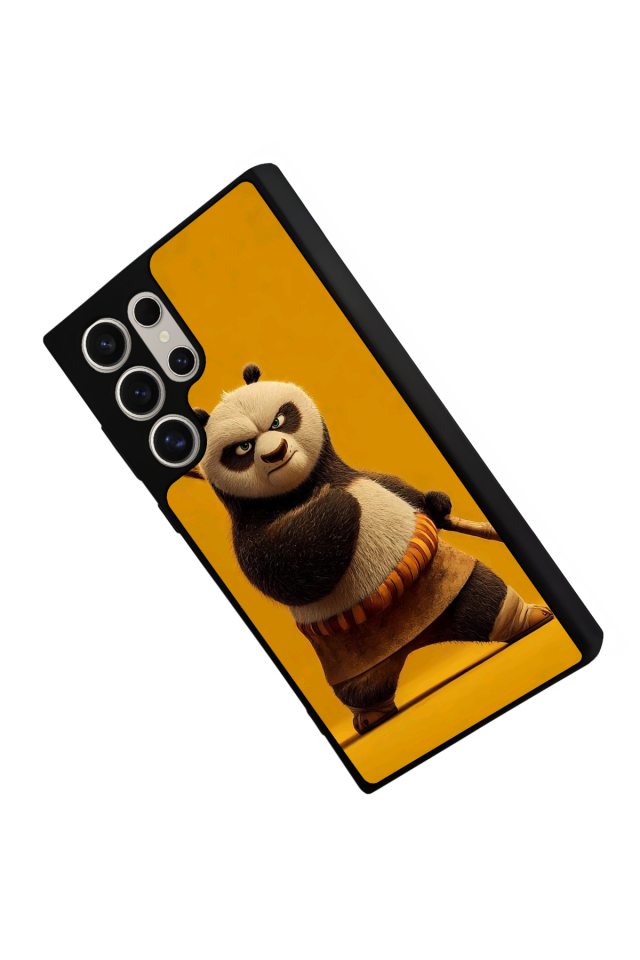 Samsung Galaxy S22 Ultra Uyumlu Kung Fu Panda Tasarımlı Glossy Premium Kılıf