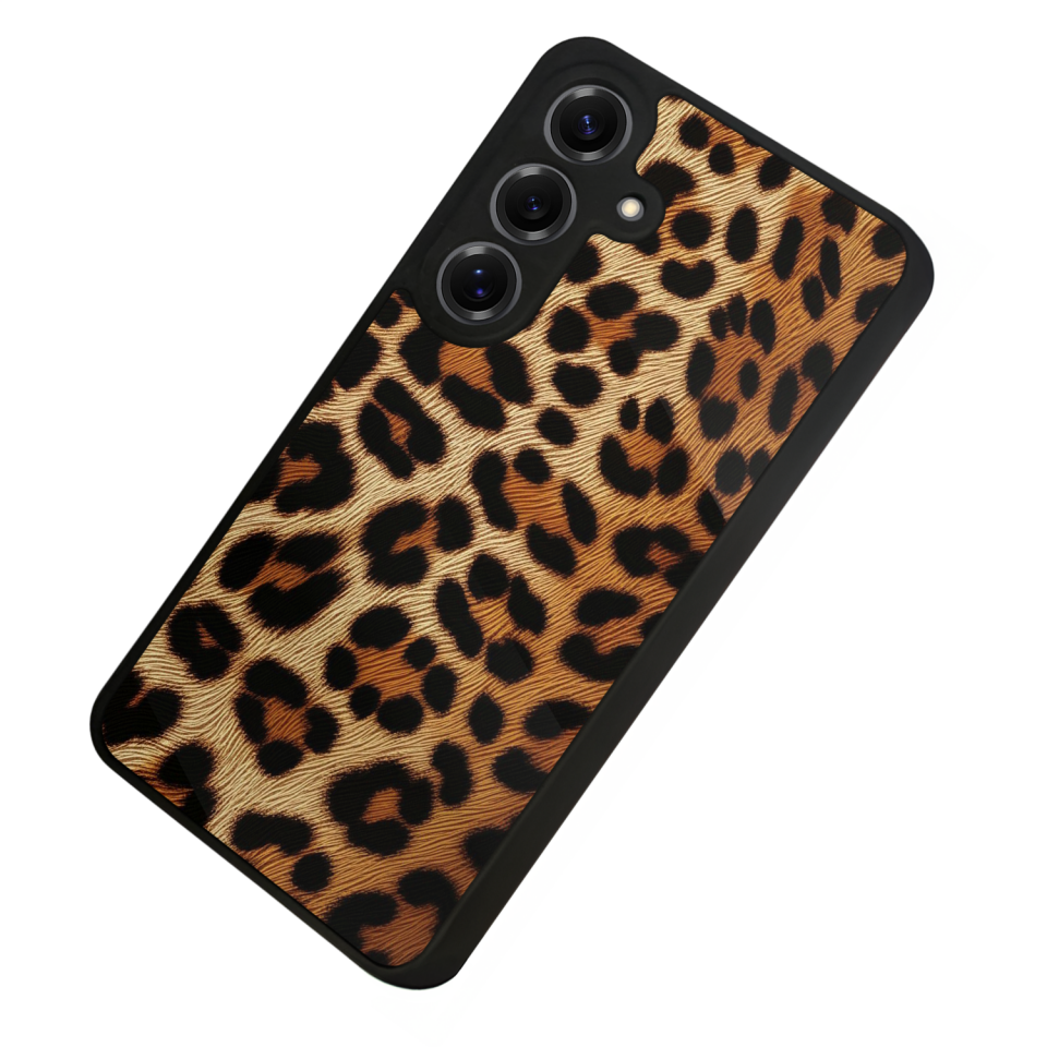 Samsung Galaxy S25 Uyumlu Leopar Tasarımlı Glossy Premium Kılıf