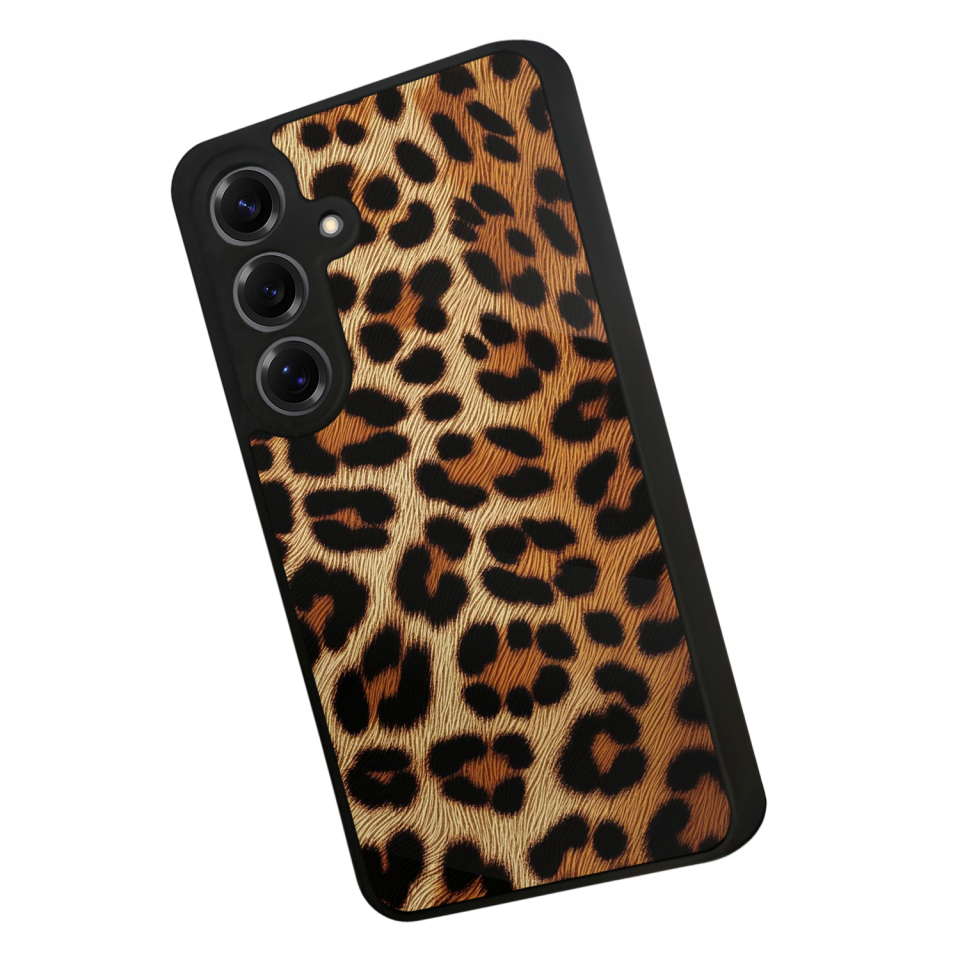 Samsung Galaxy S25 Uyumlu Leopar Tasarımlı Glossy Premium Kılıf