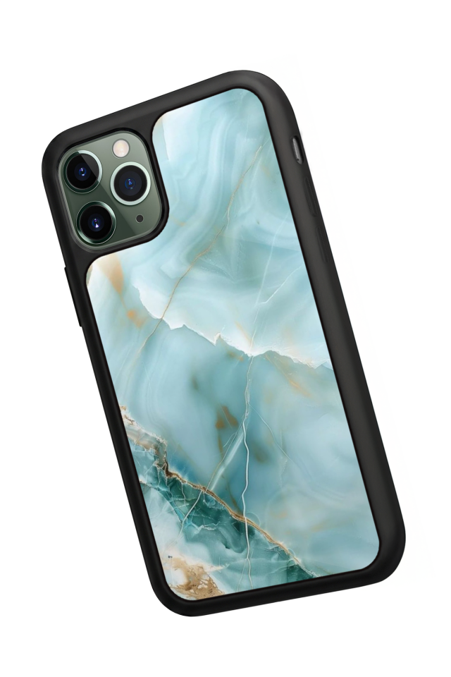 iPhone 11 Pro Max Uyumlu Mermer Marble Tasarımlı Glossy Premium Kılıf