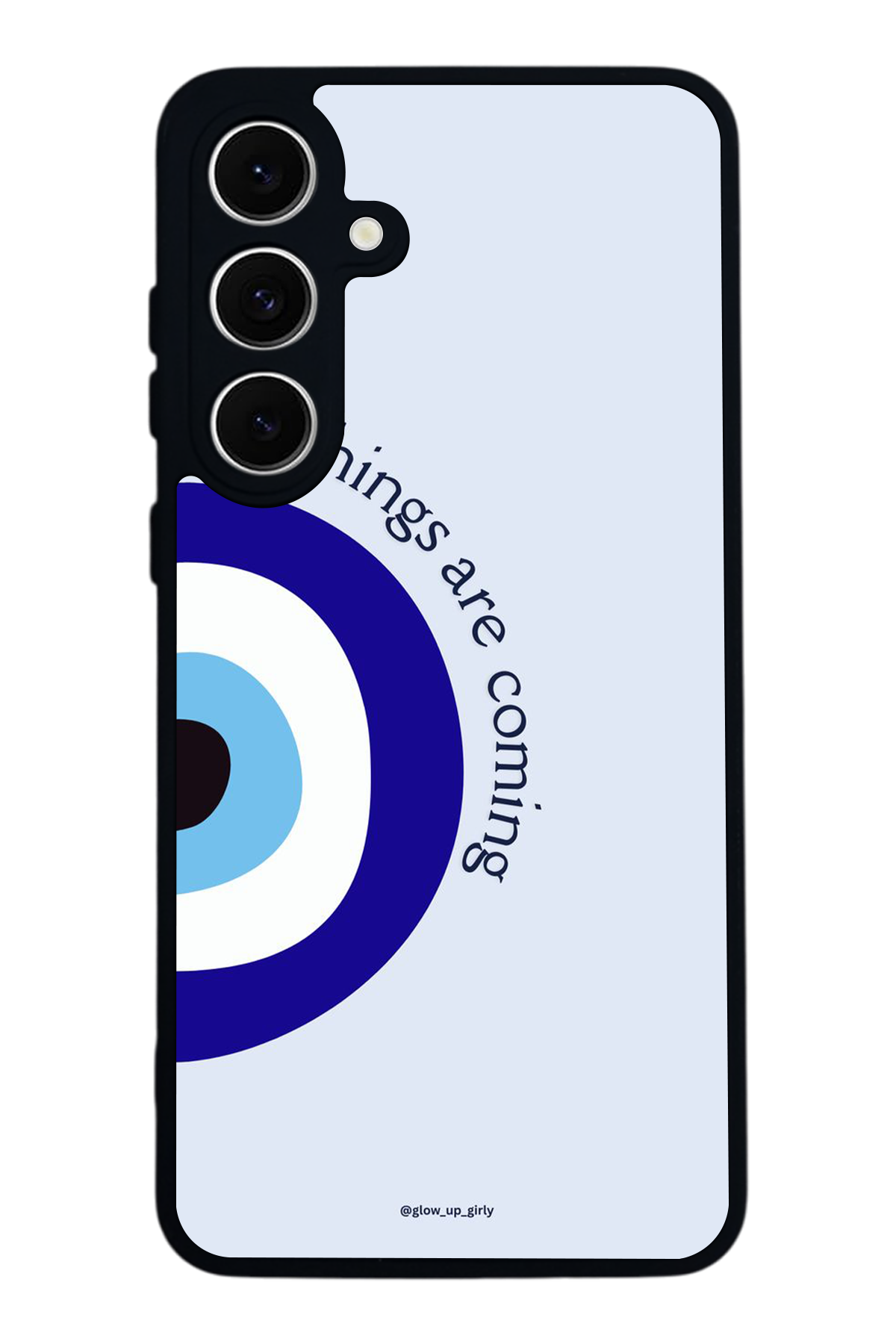 Samsung Galaxy S24 FE Uyumlu Nazar Tasarımlı Glossy Premium Kılıf