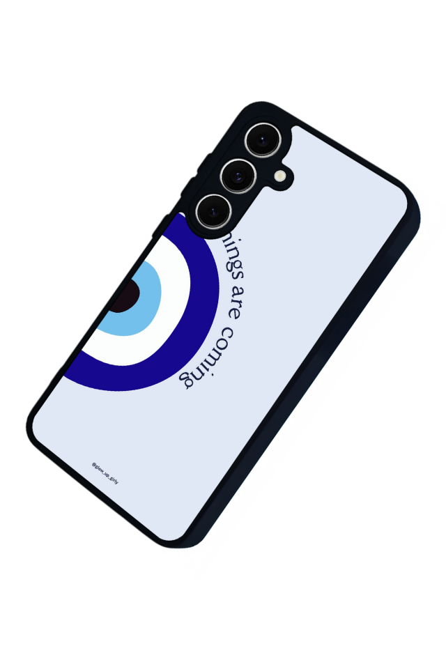 Samsung Galaxy S24 FE Uyumlu Nazar Tasarımlı Glossy Premium Kılıf