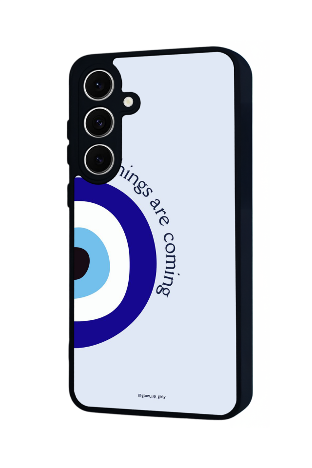 Samsung Galaxy S24 FE Uyumlu Nazar Tasarımlı Glossy Premium Kılıf