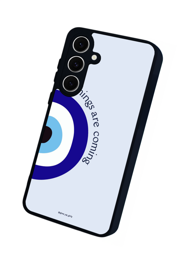 Samsung Galaxy S24 FE Uyumlu Nazar Tasarımlı Glossy Premium Kılıf