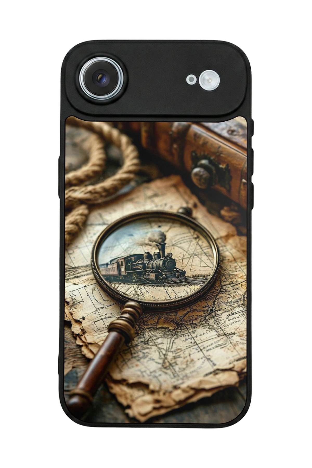 iPhone 17 Air Uyumlu Pusula Tasarımlı Glossy Premium Kılıf