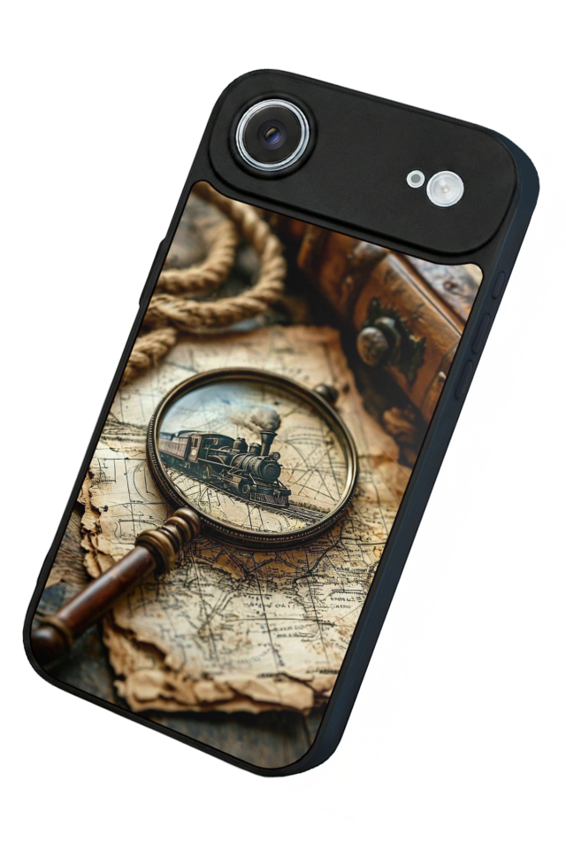 iPhone 17 Air Uyumlu Pusula Tasarımlı Glossy Premium Kılıf