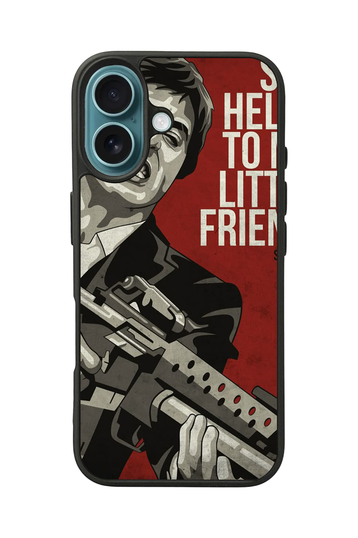 iPhone 16 Uyumlu Scarface Tasarımlı Glossy Premium Kılıf