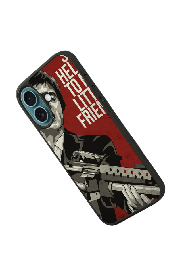 iPhone 16 Uyumlu Scarface Tasarımlı Glossy Premium Kılıf